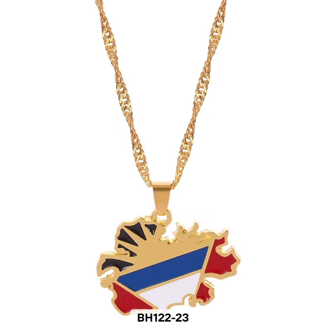 COUNTRY FLAG MAP NECKLACE