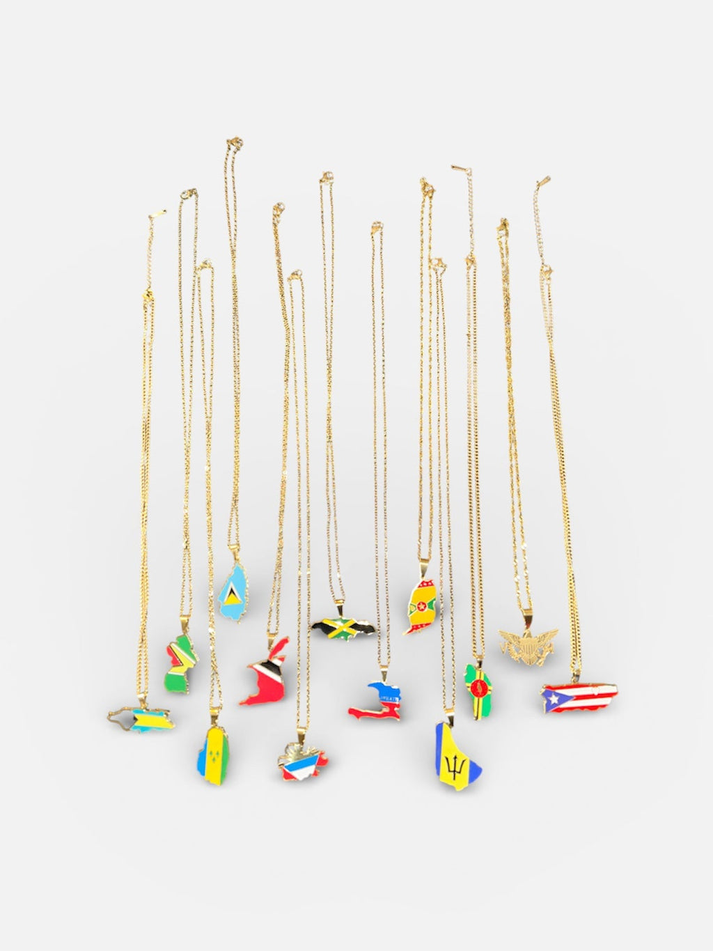 COUNTRY FLAG MAP NECKLACE