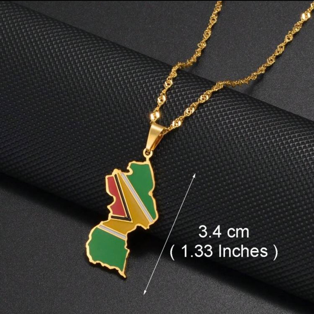 COUNTRY FLAG MAP NECKLACE