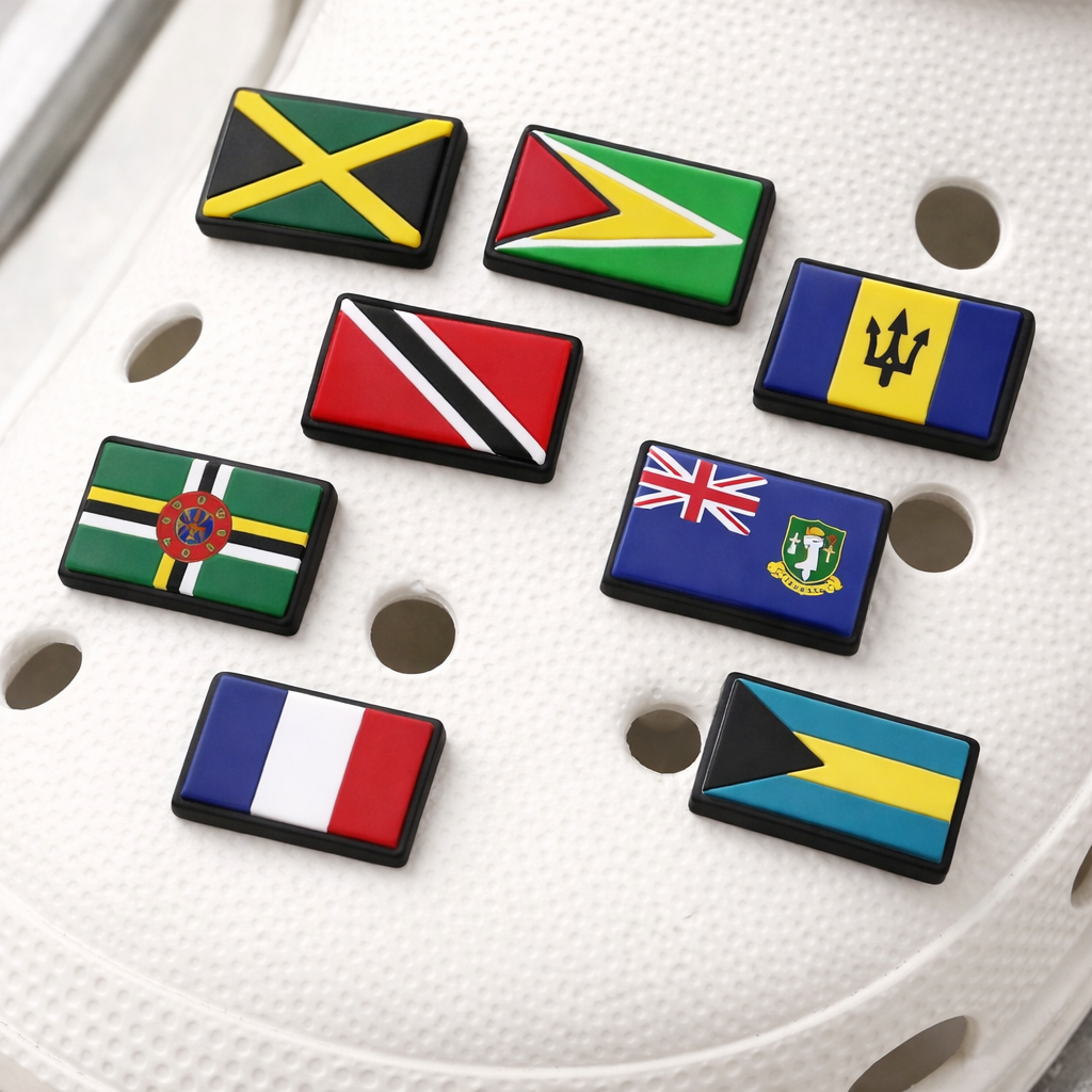 FLAG CROC CHARM