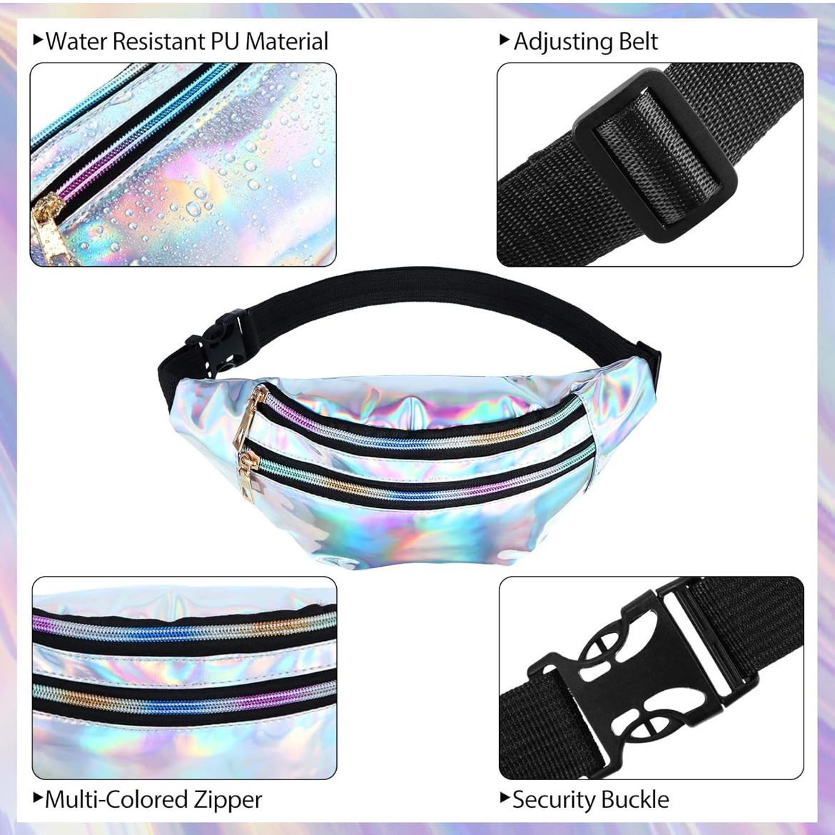 HOLOGRAPHIC FANNY PACK
