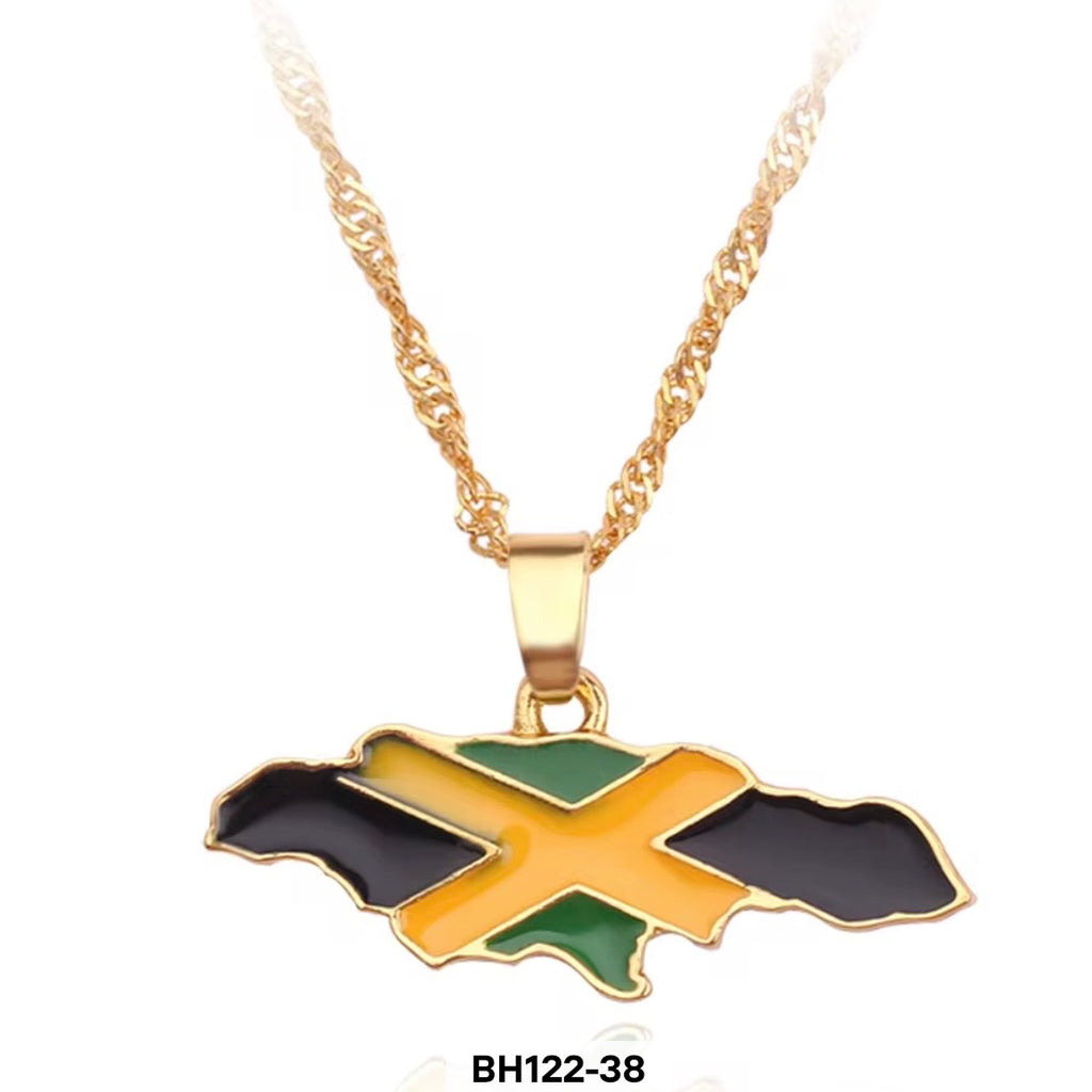 COUNTRY FLAG MAP NECKLACE